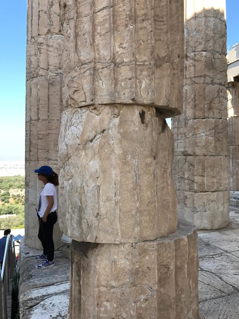 Carved stone pillars in Athens, Greece. Athens has me