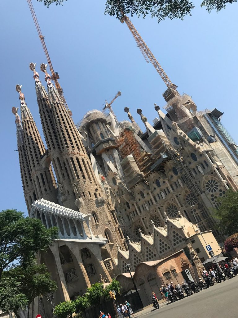 Sagrada Família Church in Barcelona, Spain. Andorra, Barcelona & Malta