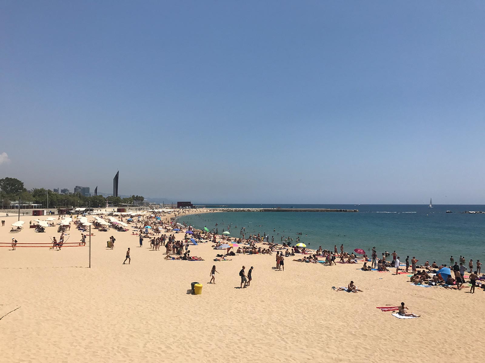 Beach in Barcelona, Spain. Andorra, Barcelona & Malta