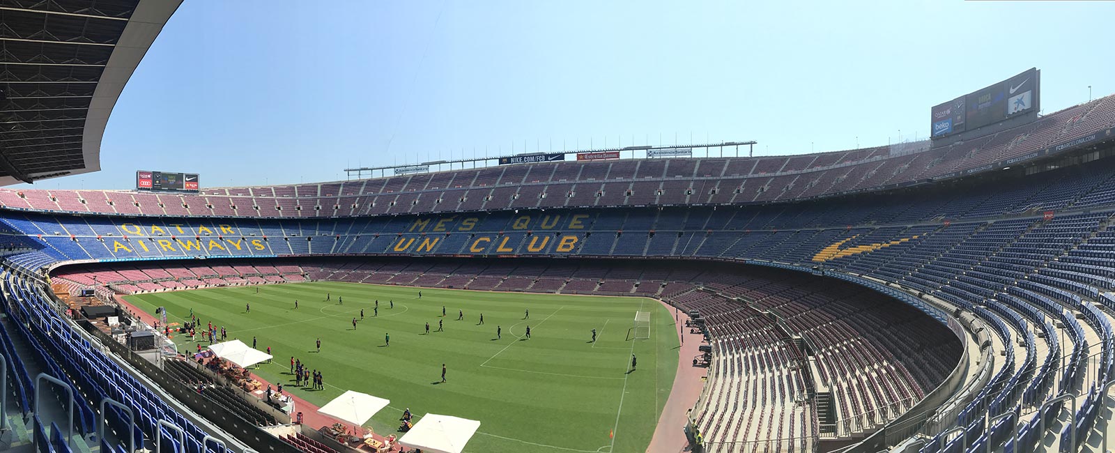 In Camp Nou stadium in Barcelona, Spain. Andorra, Barcelona & Malta