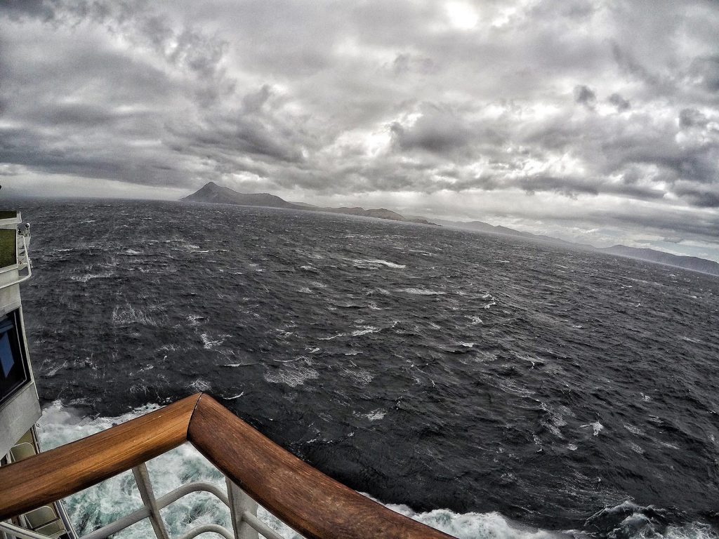 Approaching Cape Horn, Chile. Cape Horn on the Cruise to the end of the world