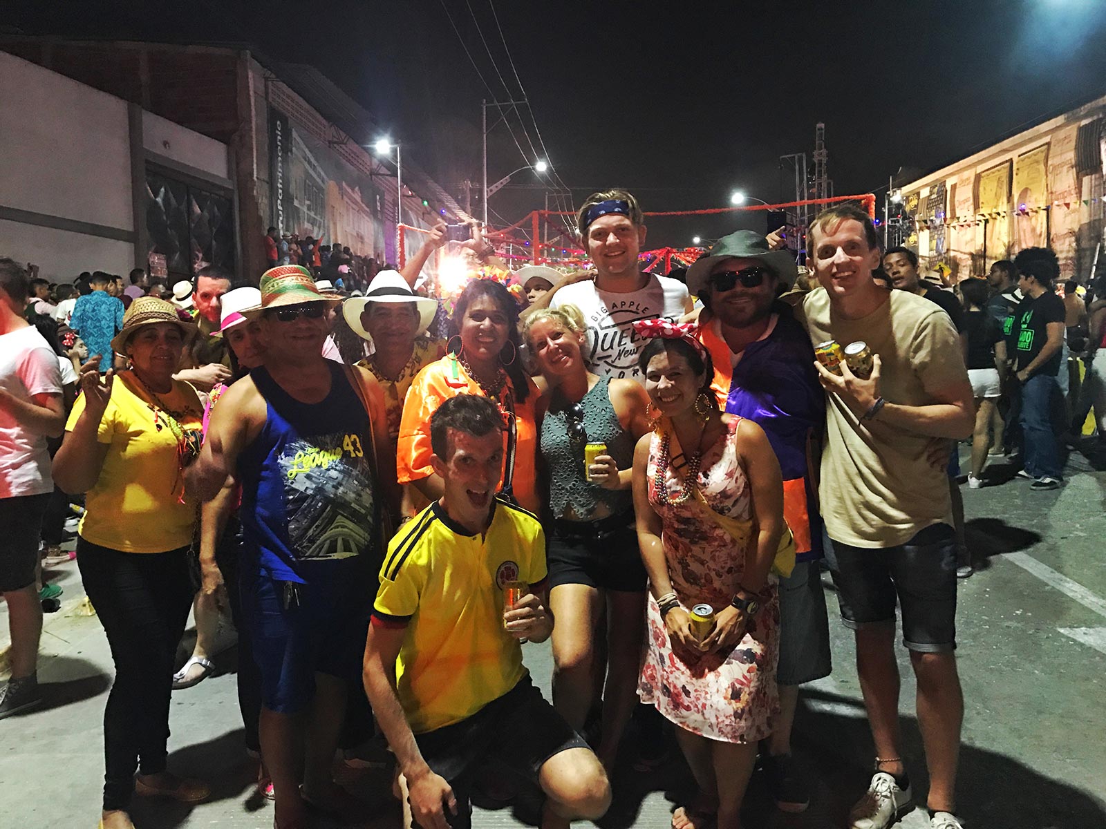 David Simpson and friends at carnival in Barranquilla, Colombia. 4 weeks and Carnival in Colombia