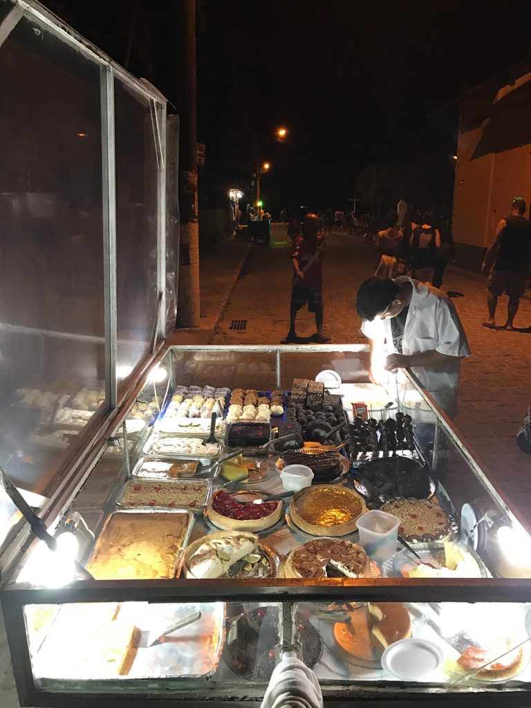 Street food vendor in Ilha Grande, Brazil. Ilha Grande cures the hangover from hell