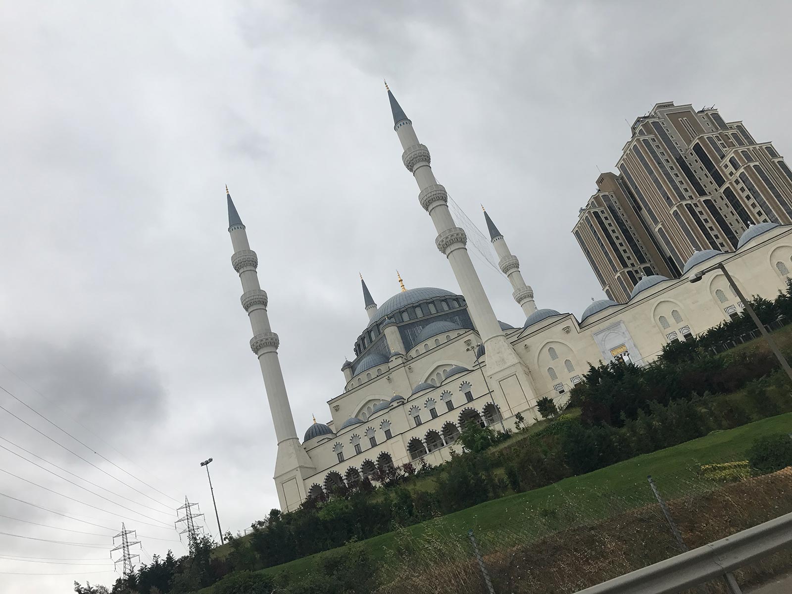 Mosque with minarets in Istanbul. Kosovo to Istanbul
