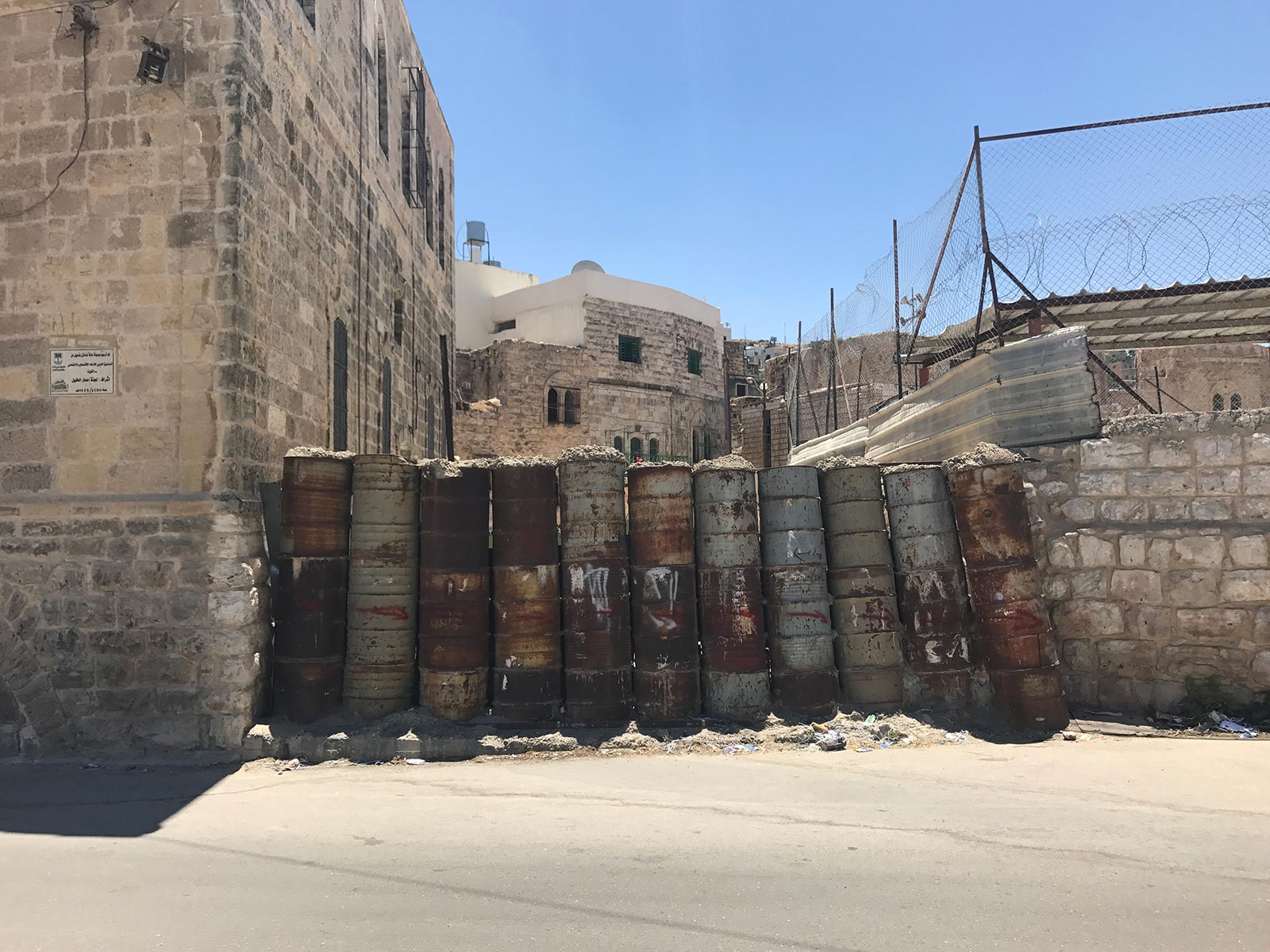 Barrel wall at Palestine in Jerusalem, Israel. My time in Jerusalem, a special city divided