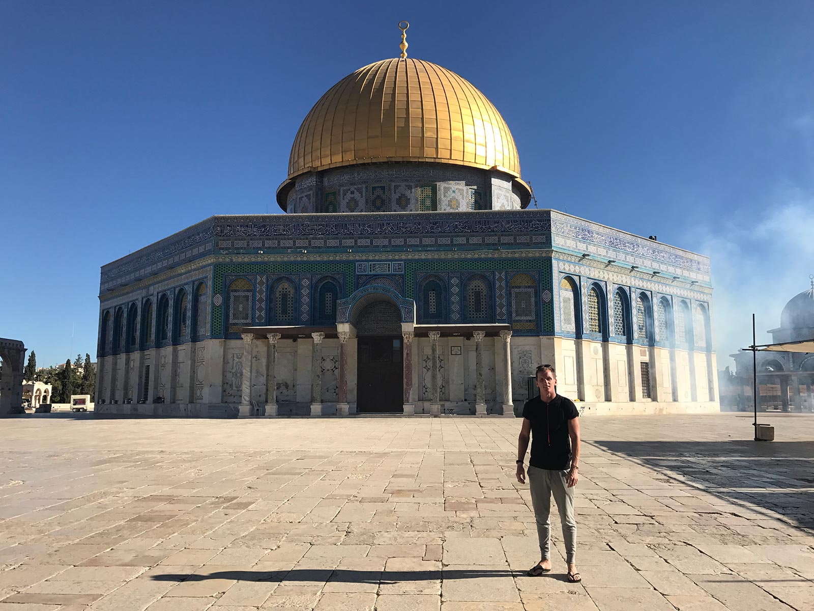 David Simpson at Temple Mount and Dome of the Rock in Jerusalem, Israel. My time in Jerusalem, a special city divided