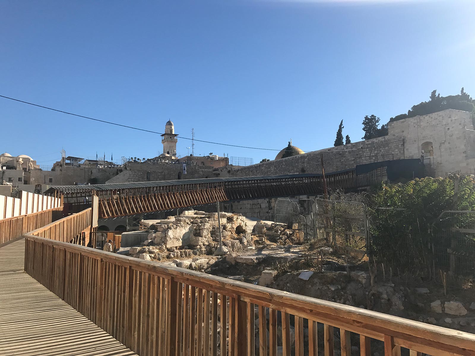 Path to Temple Mount and Dome of the Rock in Jerusalem, Israel. My time in Jerusalem, a special city divided
