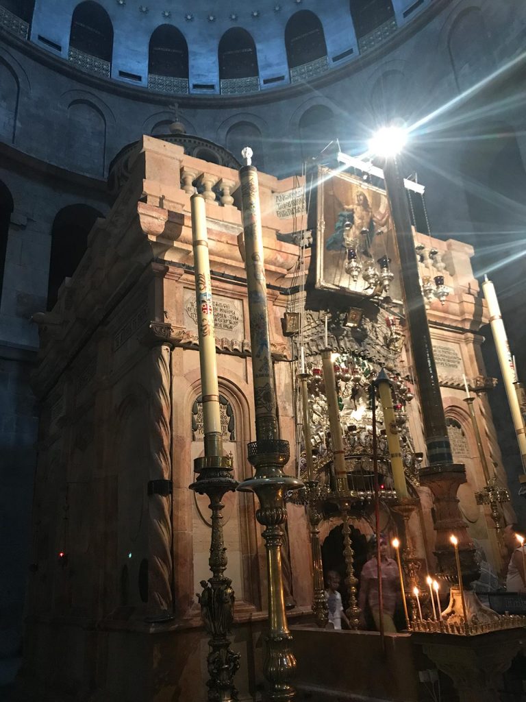 Altar of the Church of the Holy Sepulchre in Jerusalem, Israel. My time in Jerusalem, a special city divided