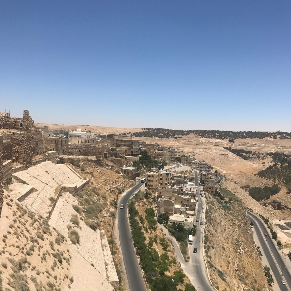View from Karak Castle in Petra, Jordan. Petra, an incredible wonder