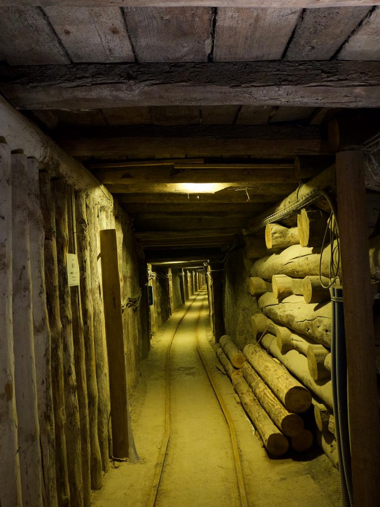 Tunnel in Salt Mines, Wieliczka, Poland. Mixed feelings in Auschwitz