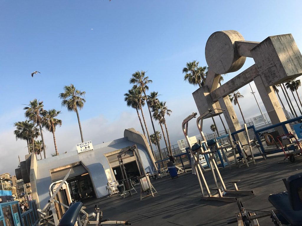 Outdoor gym at Santa Monica in L.A., USA. L.A. & San Fran, revisiting the West Coast