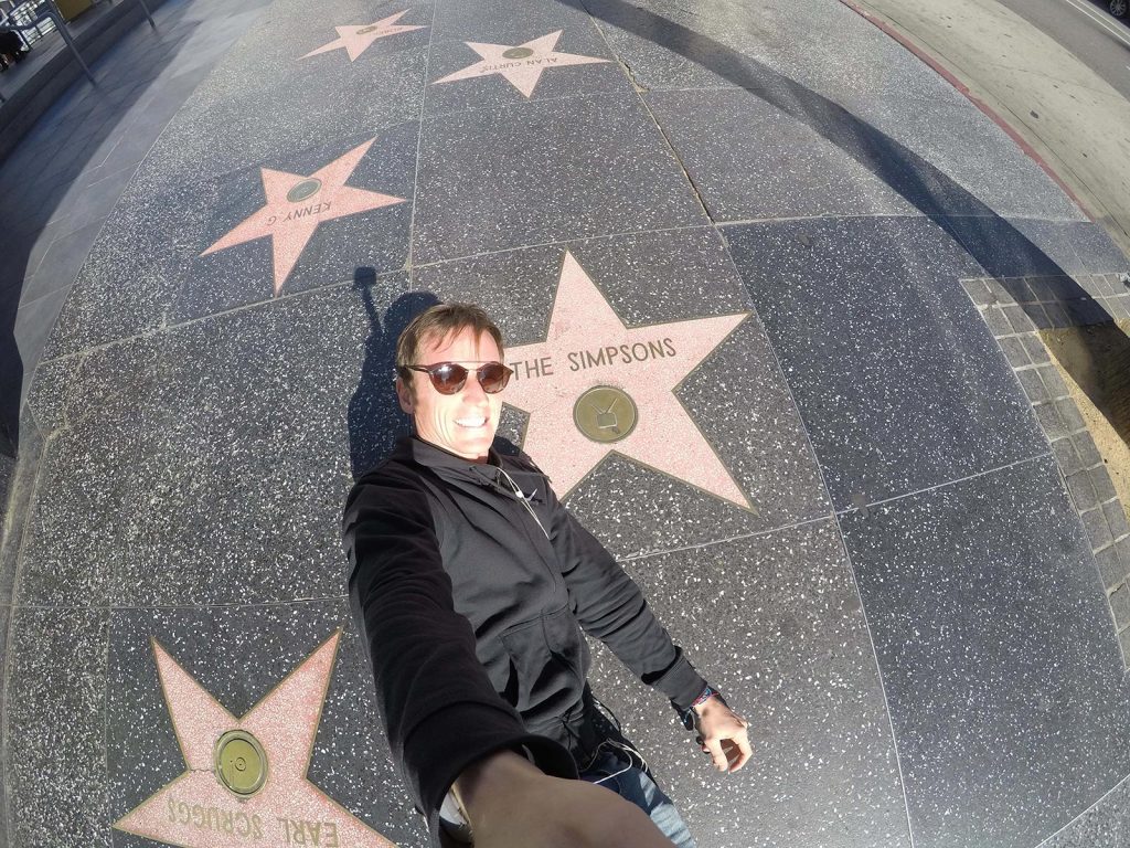 David Simpson at Hollywood Walk of Fame in L.A., USA. L.A. & San Fran, revisiting the West Coast
