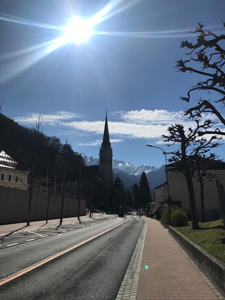 Church down the road in Vaduz, Liechtenstein. Cheltenham, Europe & Mum's 60th summed up in photos