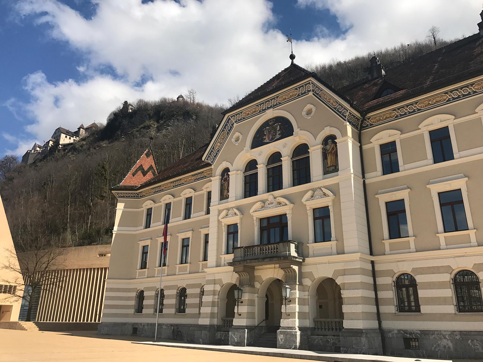 A government building in Vaduz, Liechtenstein. Cheltenham, Europe & Mum's 60th summed up in photos