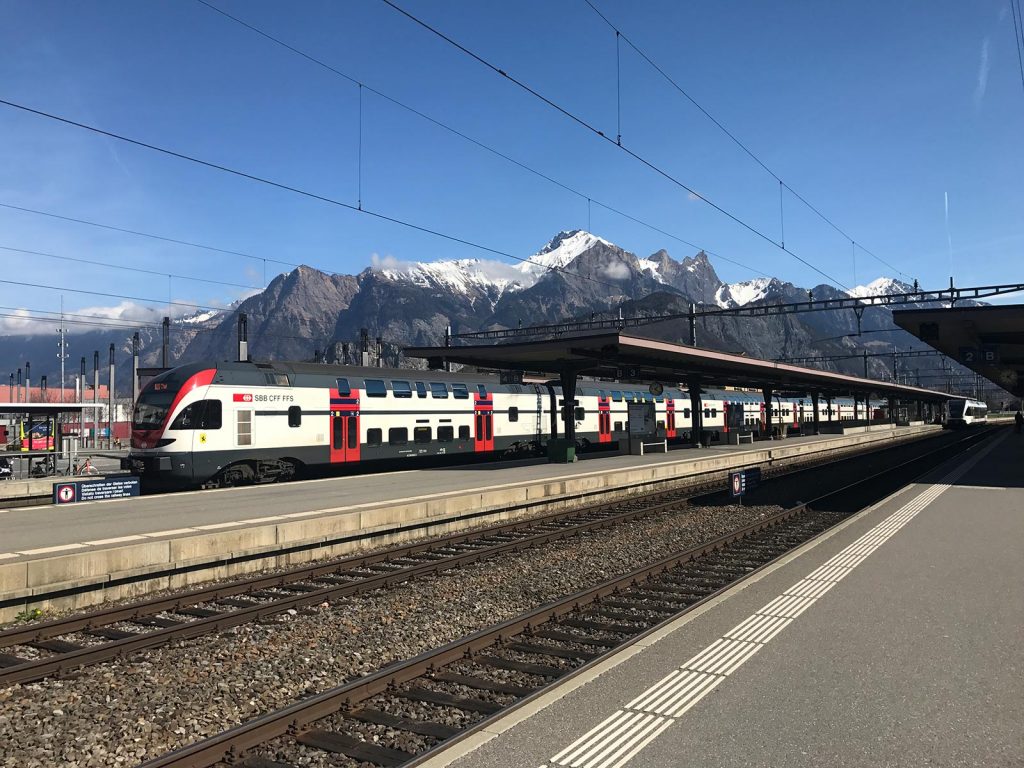 Train and railroad station in Vaduz, Liechtenstein. Cheltenham, Europe & Mum's 60th summed up in photos
