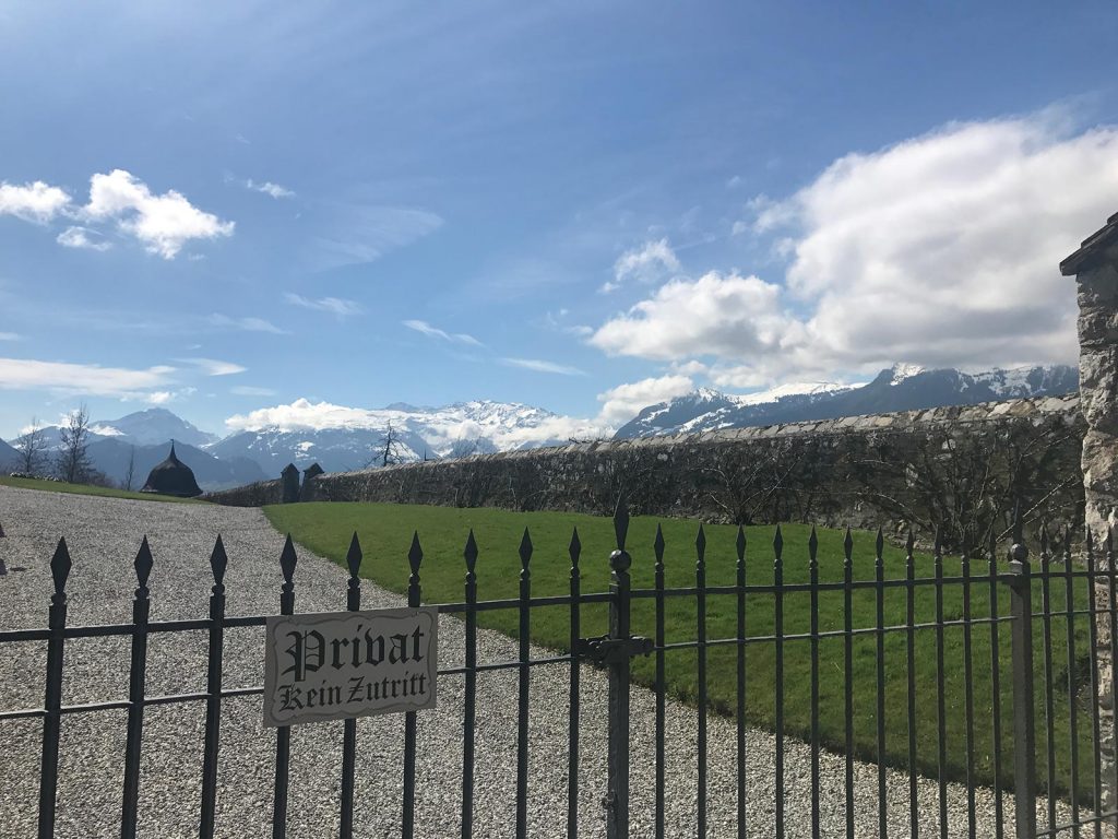 Fenced off property in Vaduz, Liechtenstein. Cheltenham, Europe & Mum's 60th summed up in photos