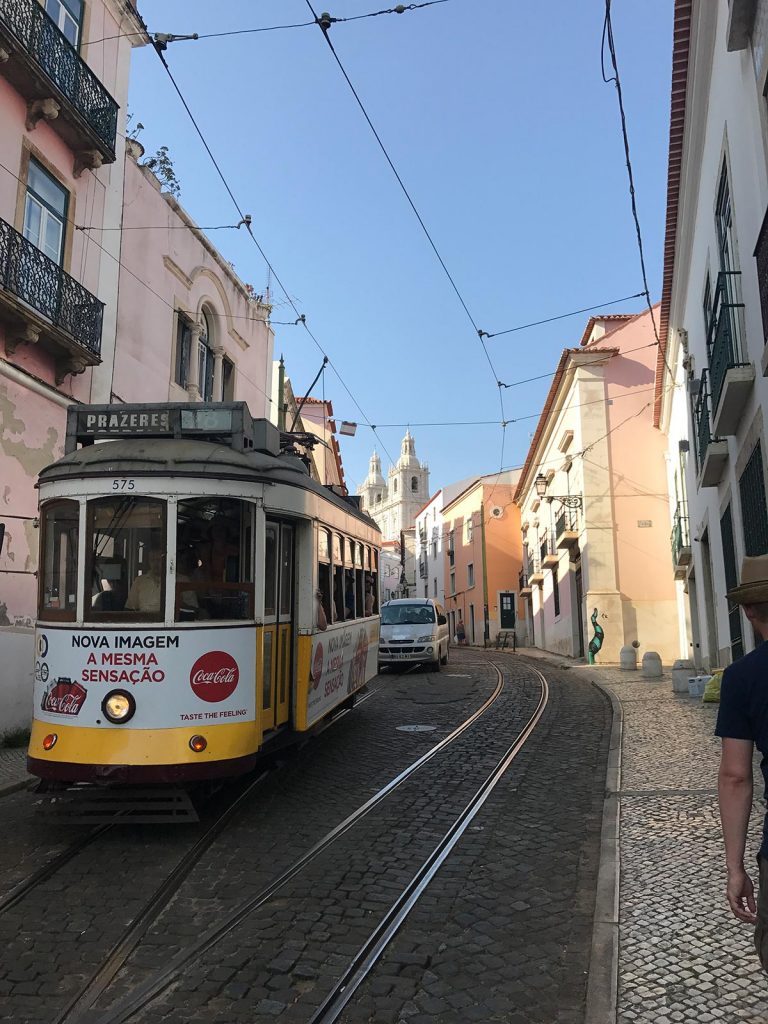 A streetcar in Lisbon, Portugal. Lisbon & Porto, where the blog was conceived