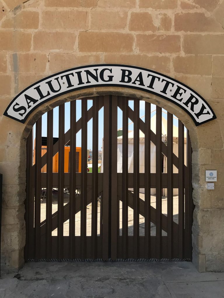 Saluting battery gate in Valletta, Malta. Andorra, Barcelona & Malta