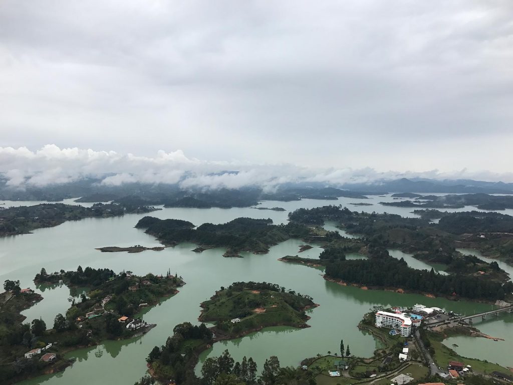 The Peñol-Guatapé Reservoir reservoir in Medellin, Colombia. 4 weeks and Carnival in Colombia