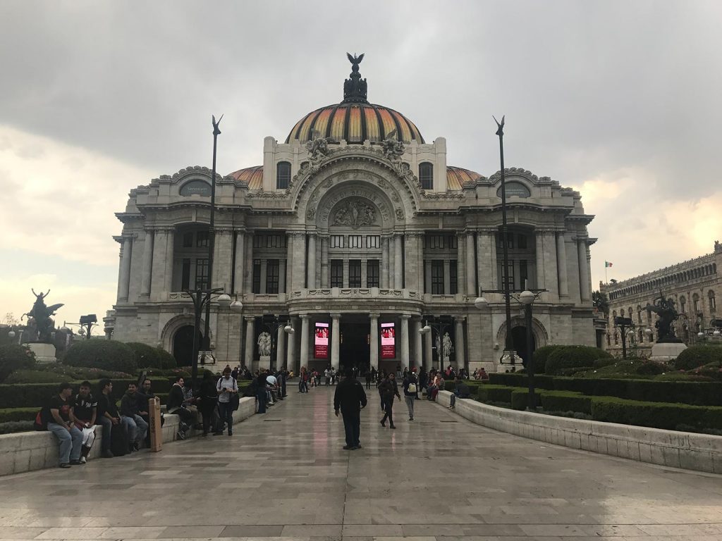 Government building in Tenochtitlanin, Mexico. Mexico City & Teotihuacan