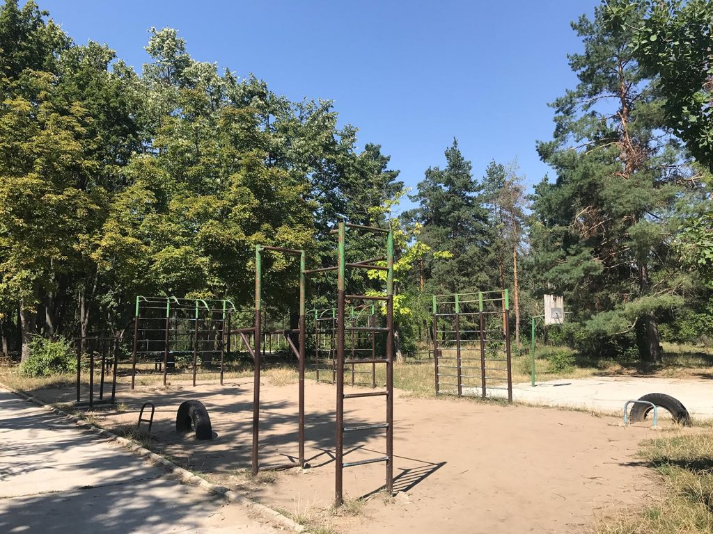Empty children's playground in Chisinau, Moldova. Moldova - Romania - Alicante