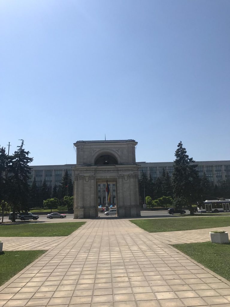 Arch in Chisinau, Moldova. Moldova - Romania - Alicante