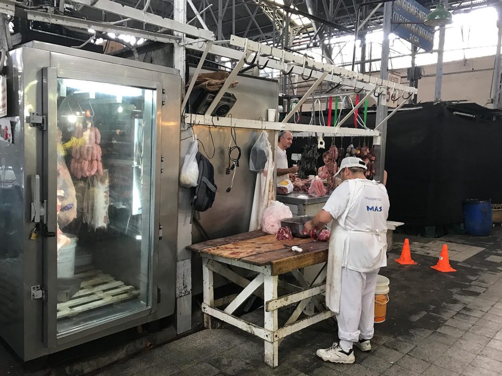 At a meat processing plant in Buenos Aires, Argentina. NYE in Buenos Aires