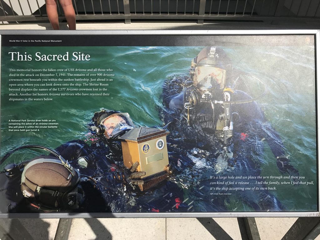 Commemorative poster at war memorial in Pearl Harbor, Hawaii. Pearl Harbour, Hawaii