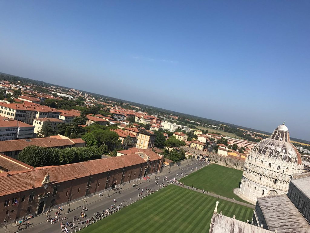 Rooftops in Pisa, Italy. Leaning Pisa & impressive Florence