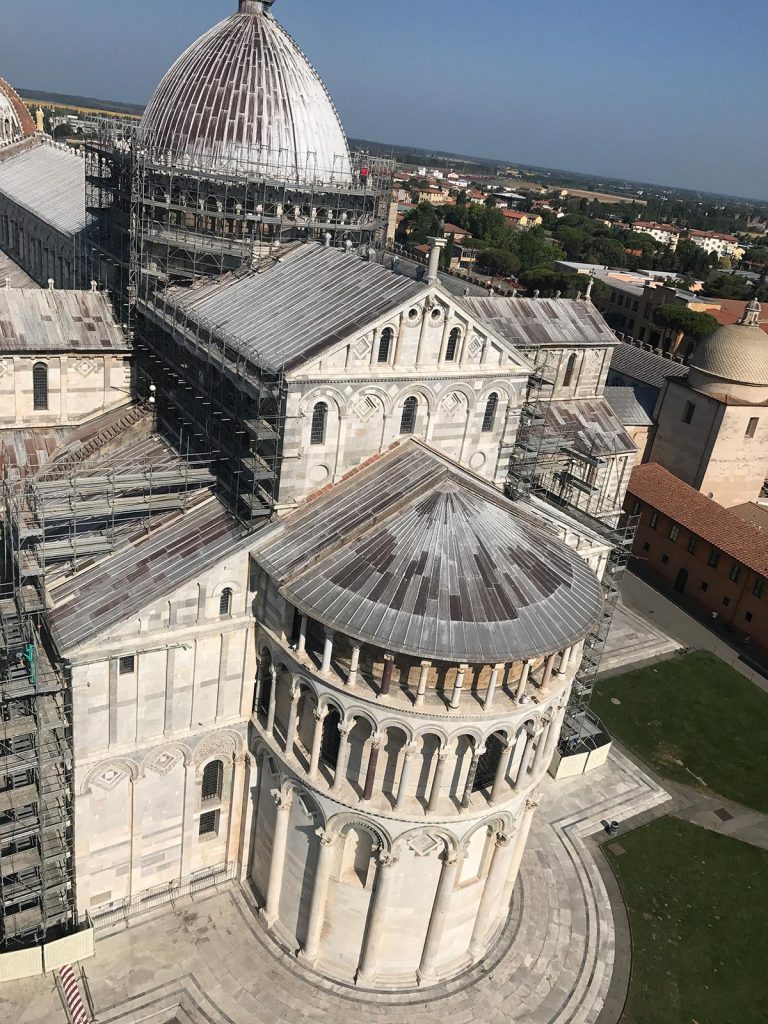 The cathedral in Pisa, Italy. Leaning Pisa & impressive Florence