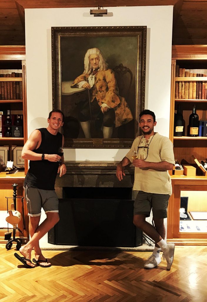 David Simpson and friend at Taylors Port Wine in Porto, Portugal. Lisbon & Porto, where the blog was conceived