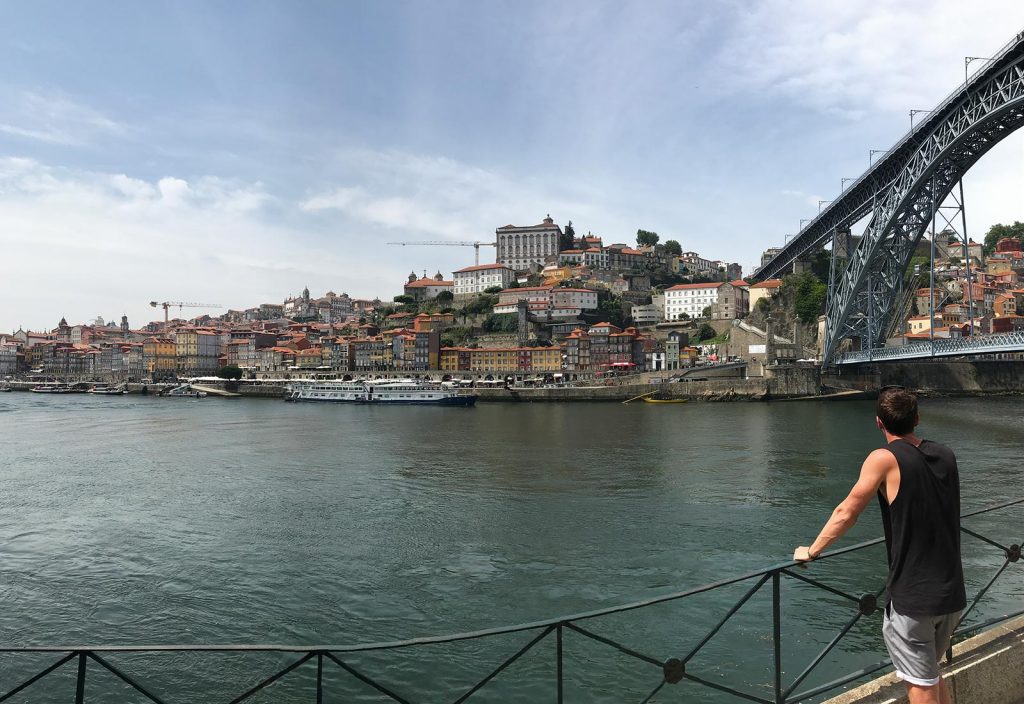 David Simpson and Dom Luis Bridge in Porto, Portugal. Lisbon & Porto, where the blog was conceived