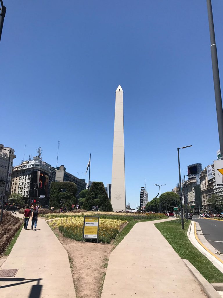 The Obelisk monument in Buenos Aires. The biggest derby in the world