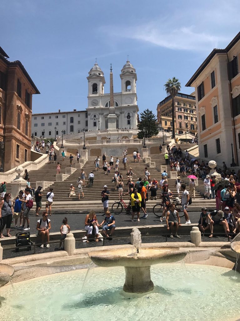 Spanish steps in Rome, Italy. The Colosseum & Rome, the last wonder