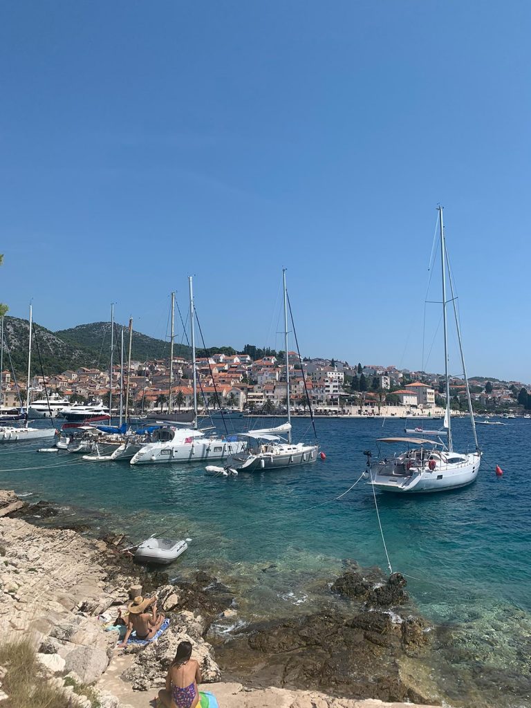 Harbor in Hvar, Croatia. The booze cruise in Split that wasnt