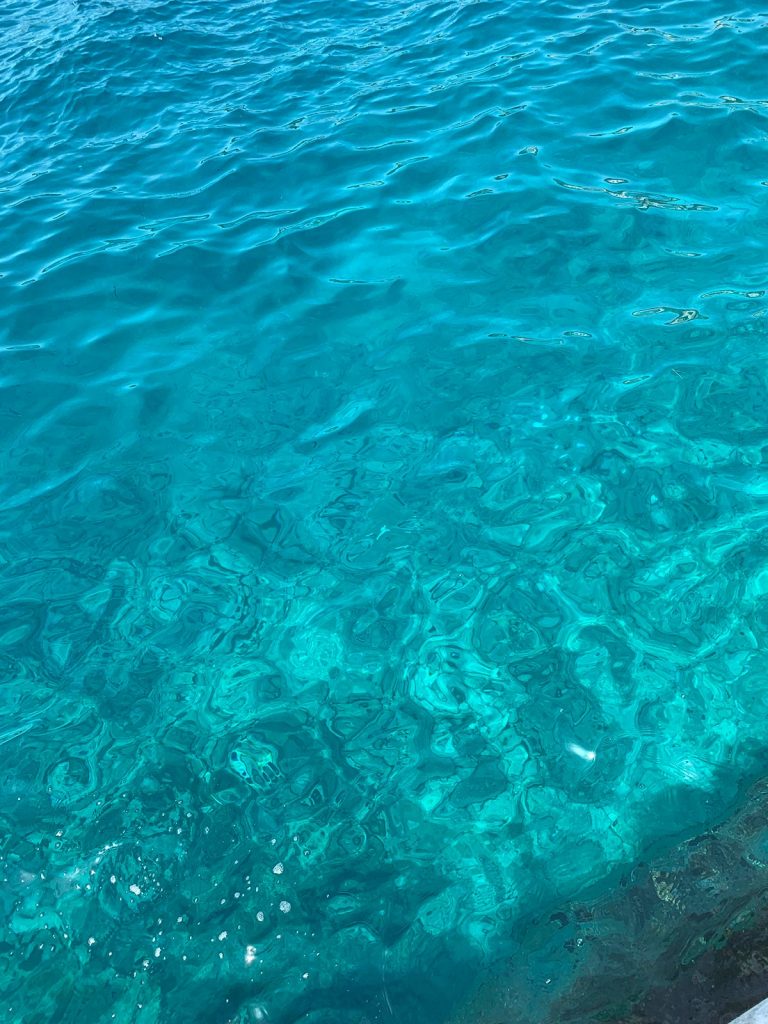 Clear waters in Hvar, Croatia. The booze cruise in Split that wasnt