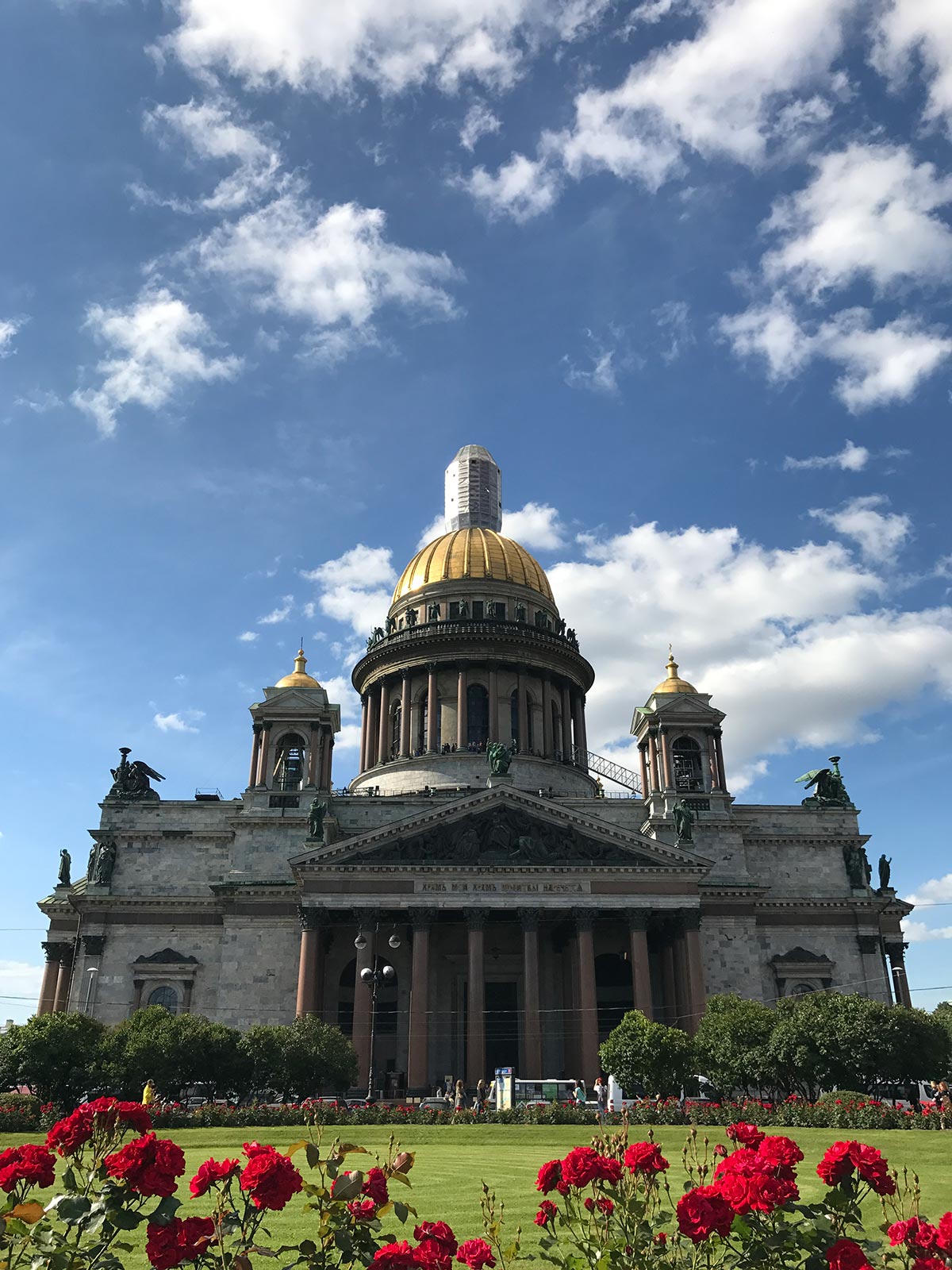 St. Isaac Cathedral in St. Petersburg, Russia. St Petersburg & The Red Arrow to Moscow