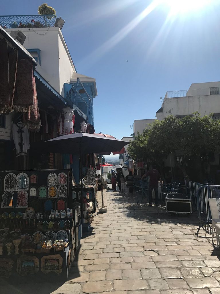 Shops in Sidi Bou Said, Tunisia. Tunisia and not taking travel advice seriously