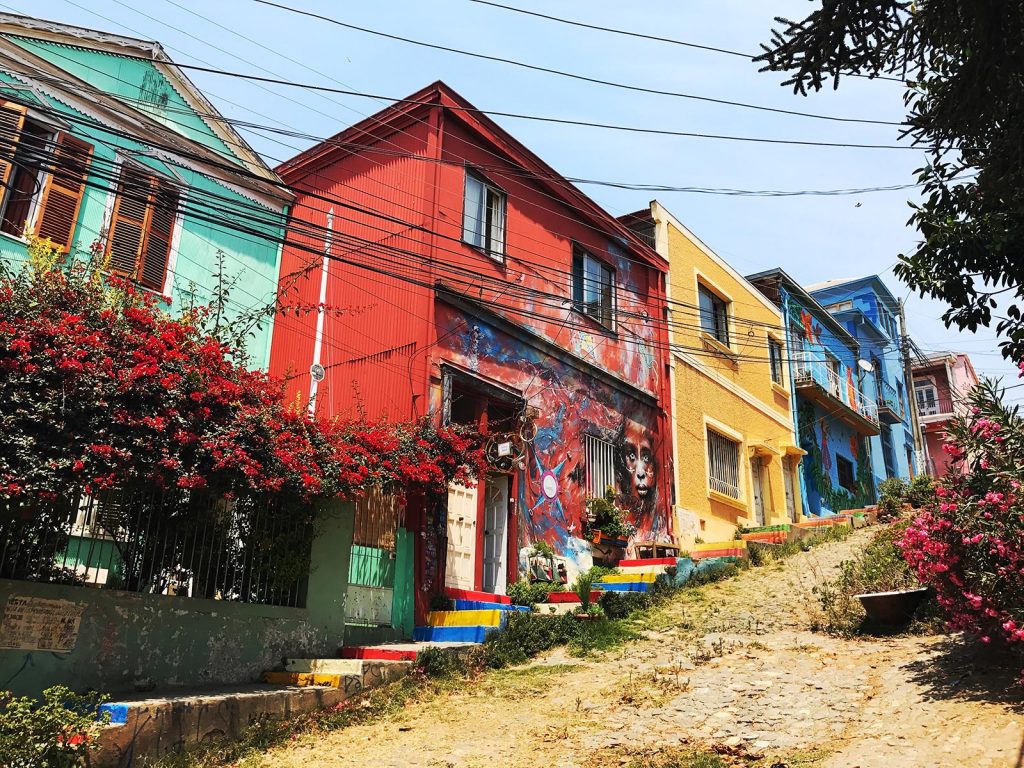 Colorful neighborhood in Valparaiso, Chile. Valparaiso & The Cruise to the end of the World pt3