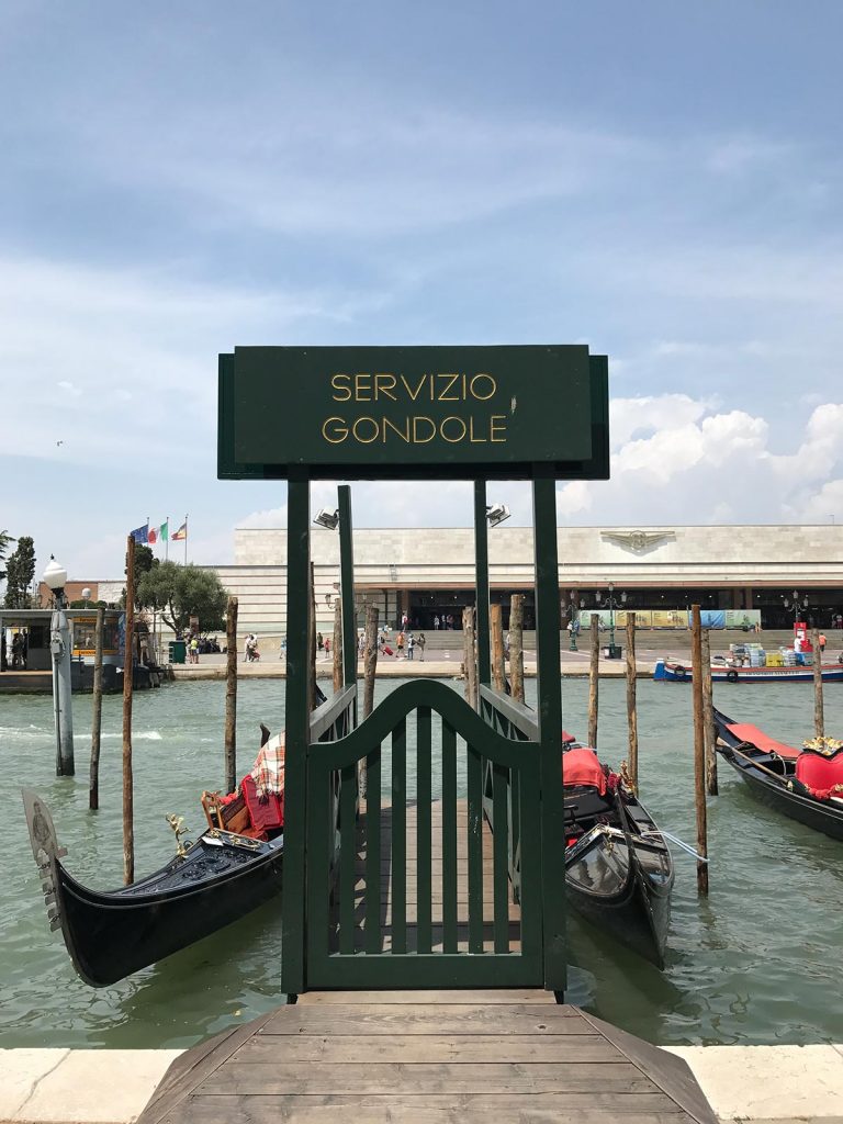 Gondola service in Venice, Italy. Magical Venice