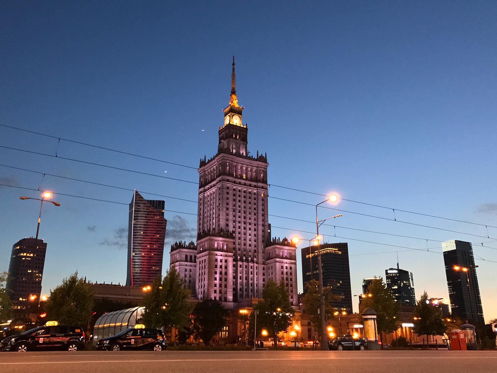 Palace of Culture and Science Building in Warsaw, Poland. Minsk & Warsaw