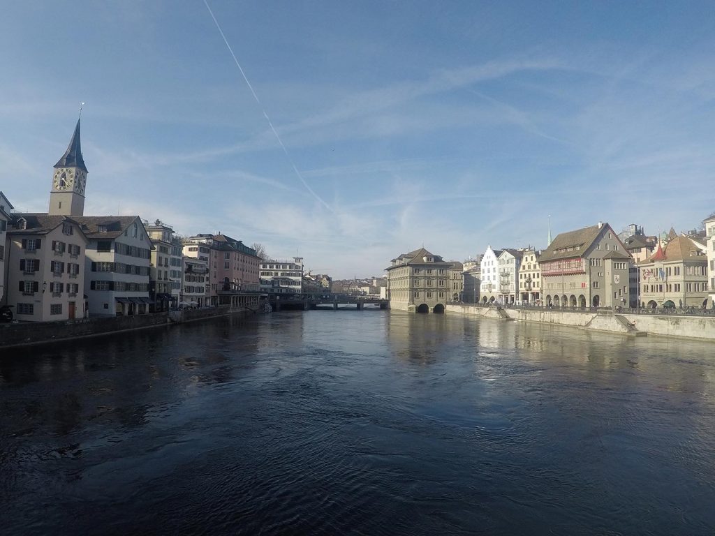 Houses at Limmat River in Zurich, Switzerland. Cheltenham, Europe & Mum's 60th summed up in photos