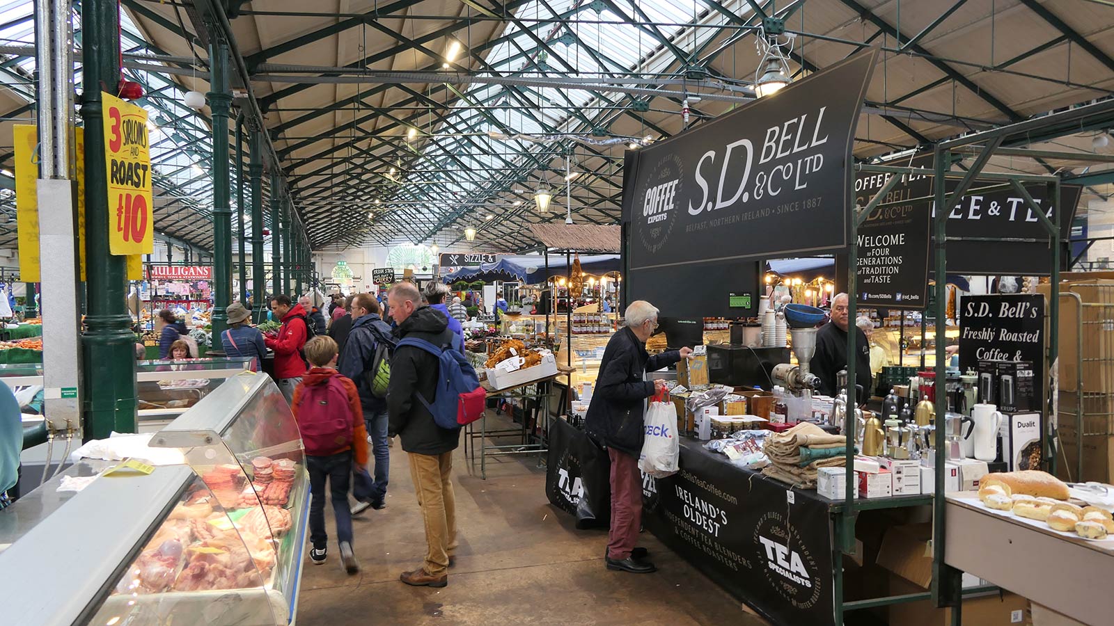 Saint George Market in Belfast, Northern Ireland. 24hrs itinerary for Belfast, drinks and petrol bombs
