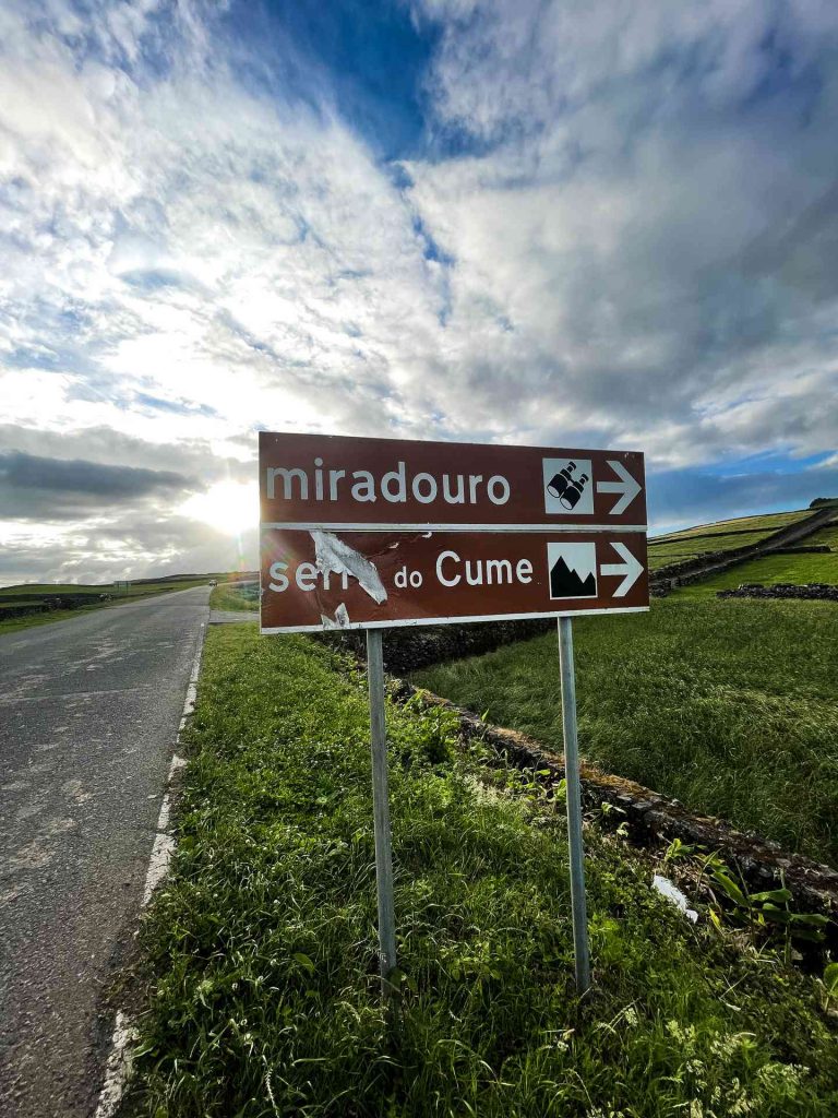 Road sign in Terceira Island, The Azores. Is the Azores just Ireland in disguise