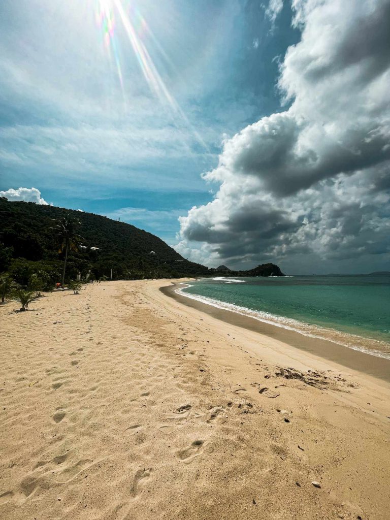 Mountain, beach, sand and sea in British Virgin Islands. BVI has me