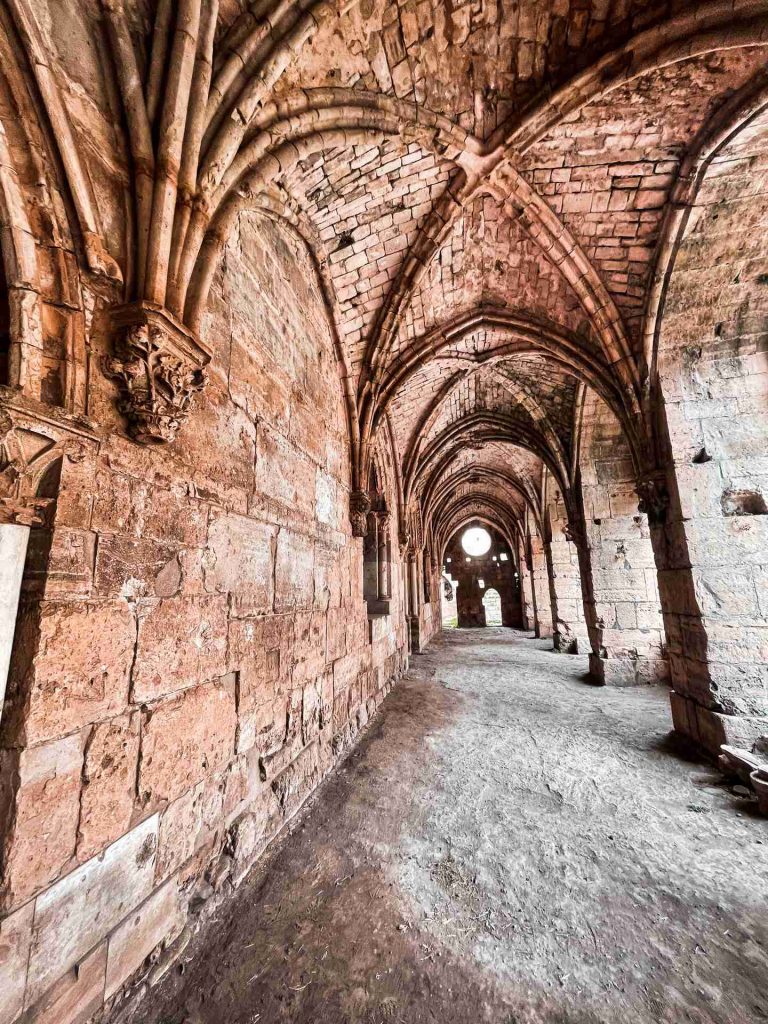 Arch corridors in Krak Des Chevaliers castle. Whats the krak in Syria