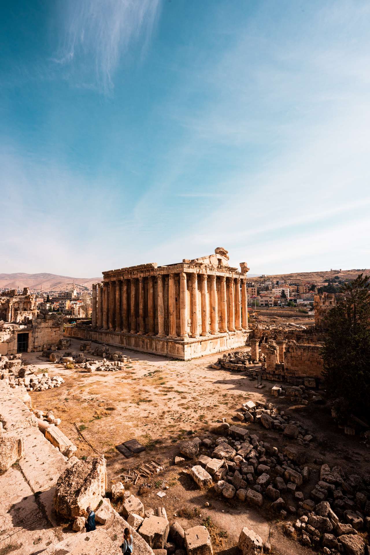 The temple ruins in Baalbek, Lebanon. The worst driver and Baalbek
