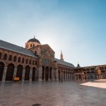 Inside mosque grounds in Damascus, Syria. A day in Damascus