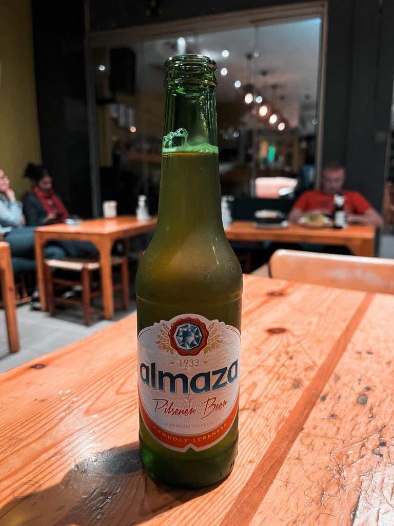 Bottle of Almaza beer in Baalbek, Lebanon. The worst driver and Baalbek