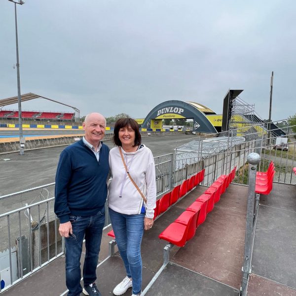 Mom and dad near the race track in Le Mance, France. Is this the best island in the world?